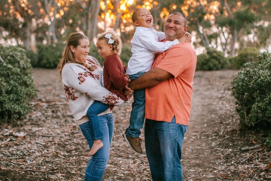Megan and Steve, Angels Foster Family Resource Parents, and their family