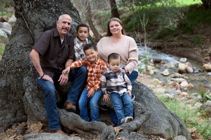 Angels Resource Parents' Sara and Tony and their children